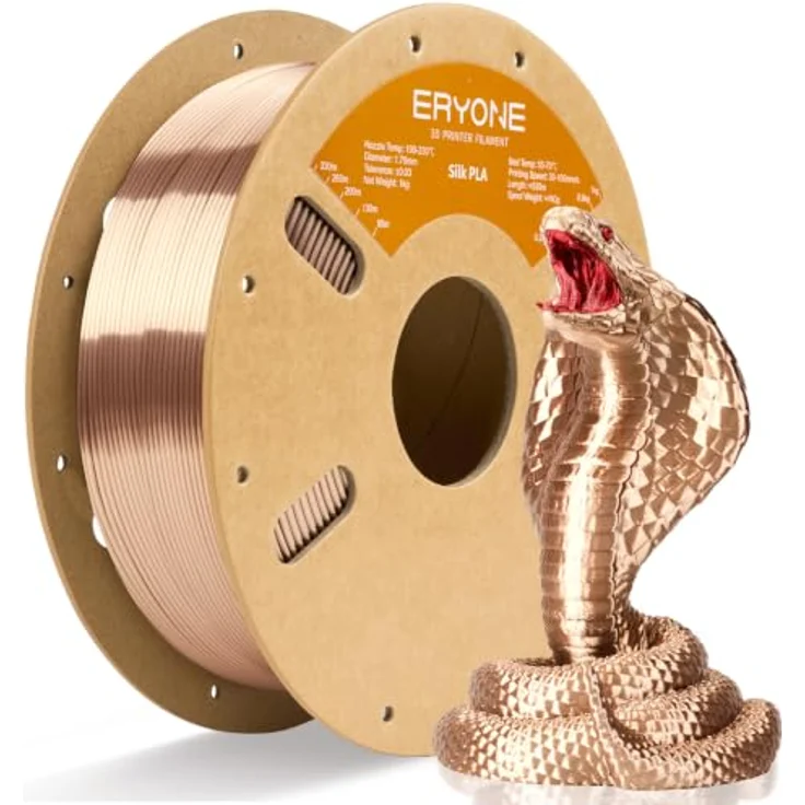 ERYONE Silk PLA Filament 1.75 mm, 3D Drucker Filament PLA Silk, Seiden PLA Roségold, 1 kg/Spule, ideal für kunstvolle Drucke, biokompatibel – Bild 1