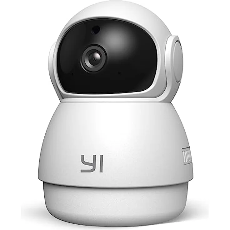 YI Kami Pet Dome Guard, 2K HD Netzwerkkamera mit 125° Weitwinkel, Künstlicher Intelligenz und Zwei-Wege-Audio, Weiss