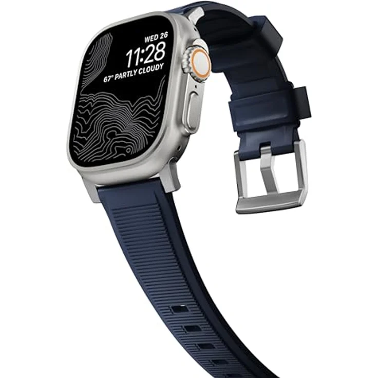 Nomad Rugged Strap Atlantic Blue Uhrenarmband mit rostfreiem Stahl, wasserresistent, in Blau – Bild 6