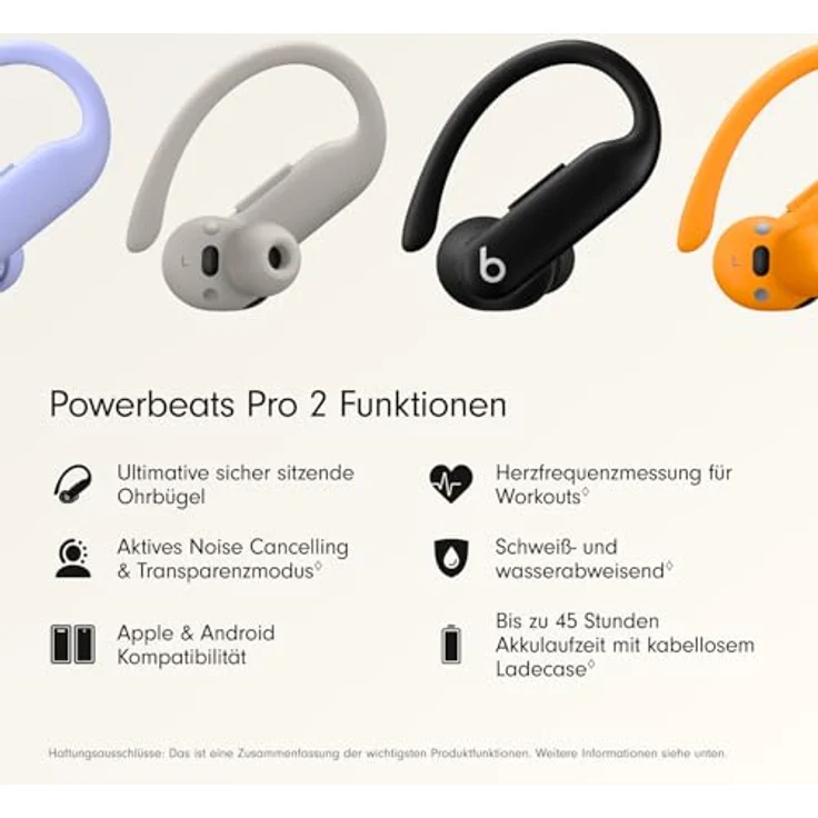 Beats Powerbeats Pro 2 Earbuds – Jet Black, kabellos, ANC, IPX4, 45h Akku, Bluetooth, Mikrofon, Sport-Kopfhörer – Bild 3