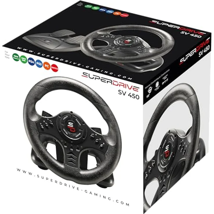 SUBSONIC SV450 Racing Wheel, Schwarz ( Xbox Series, Switch, PS4, Xbox One, PC) – Bild 5