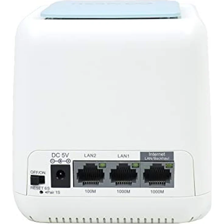 PNI Mesh-Systeme Wi-Fi GB1200 Gigabit mit vollständiger Abdeckung für 3-PC-Router und AP-Zugangspunkt, Schwarz – Bild 3
