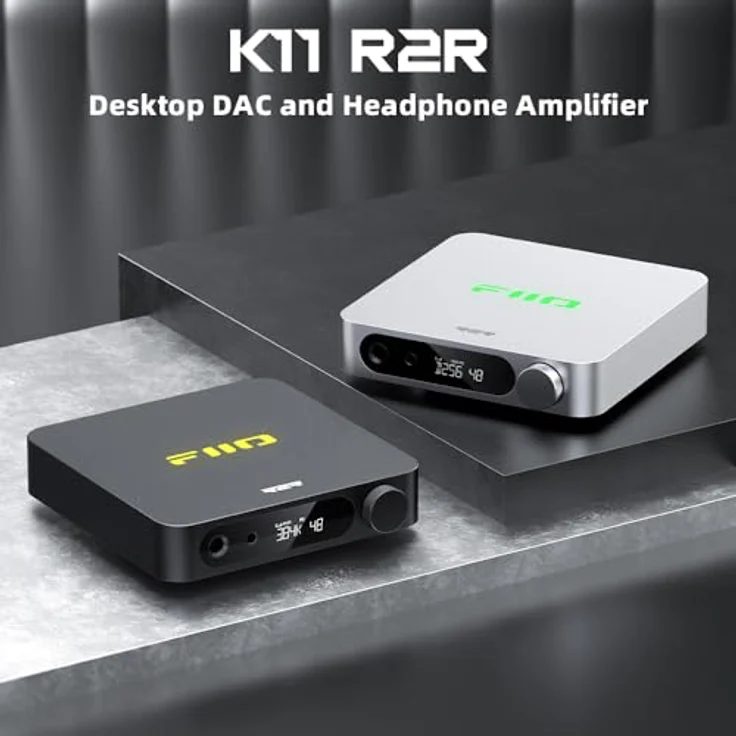FiiO K11 Compact Desktop R2R DAC und Kopfhörerverstärker, 24-Bit R2R-Widerstandsarray, NOS/OS Dual-Betriebsmodi, schwarz – Bild 2