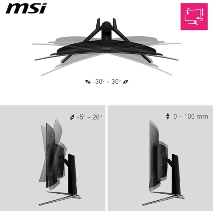 MSI MPG 321CURX QD-OLED, 32 Zoll Curved Gaming-Monitor mit 240 Hz, 0,03 ms Reaktionszeit und HDR True Black 400 – Bild 4