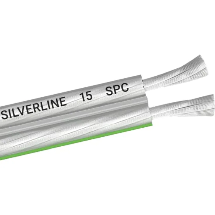 OEHLBACH Silverline SP-15 - Stereo HI-FI Lautsprecherkabel - Boxenkabel mit SPOFC (versilbertes Kupfer) 2x1,5mm² - Mini Spule Lautsprecher Kabel - 8m