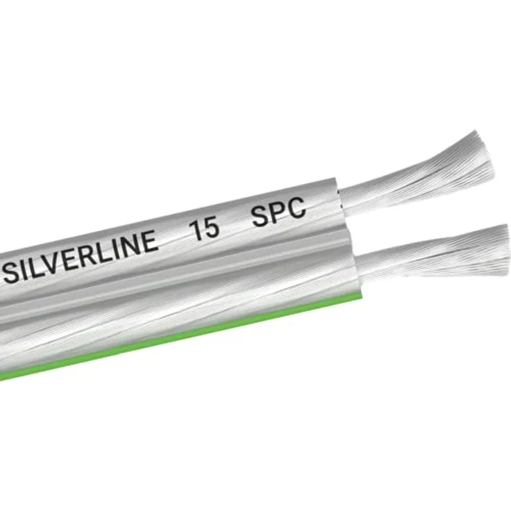 OEHLBACH Silverline SP-15 - Stereo HI-FI Lautsprecherkabel - Boxenkabel mit SPOFC (versilbertes Kupfer) 2x1,5mm² - Mini Spule Lautsprecher Kabel - 8m