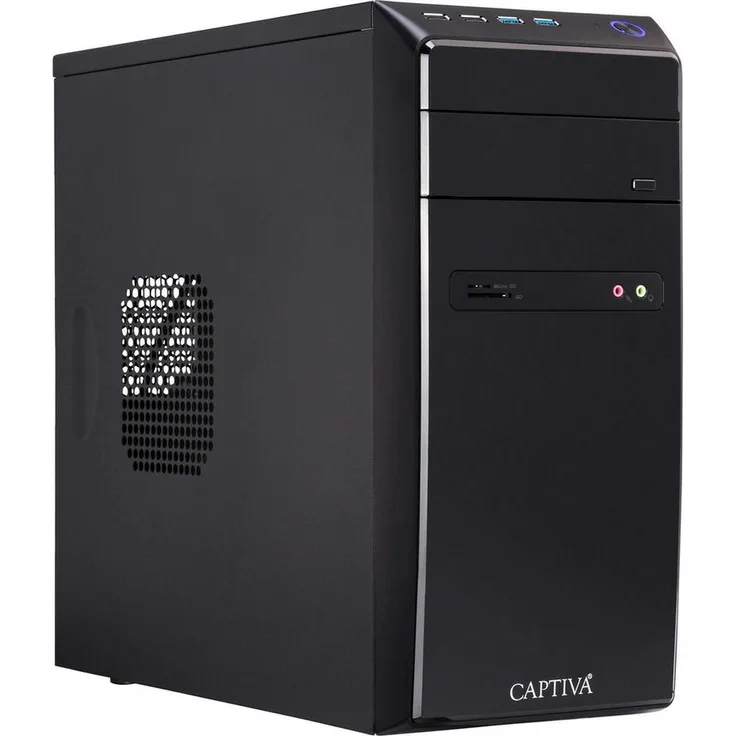 CAPTIVA Business/Office R10-0444, leistungsstarker Office-PC mit kompakten Abmessungen (24,5 cm x 54,5 cm x 53,5 cm) und geringem Gewicht (11,3 kg)