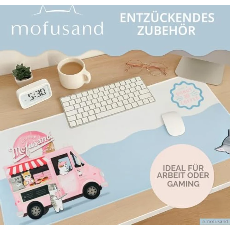 Blue Sky Designs Gaming Mauspad Mofusand, XXL Mousepad mit offizieller Lizenz, 70 x 30 cm – Bild 5