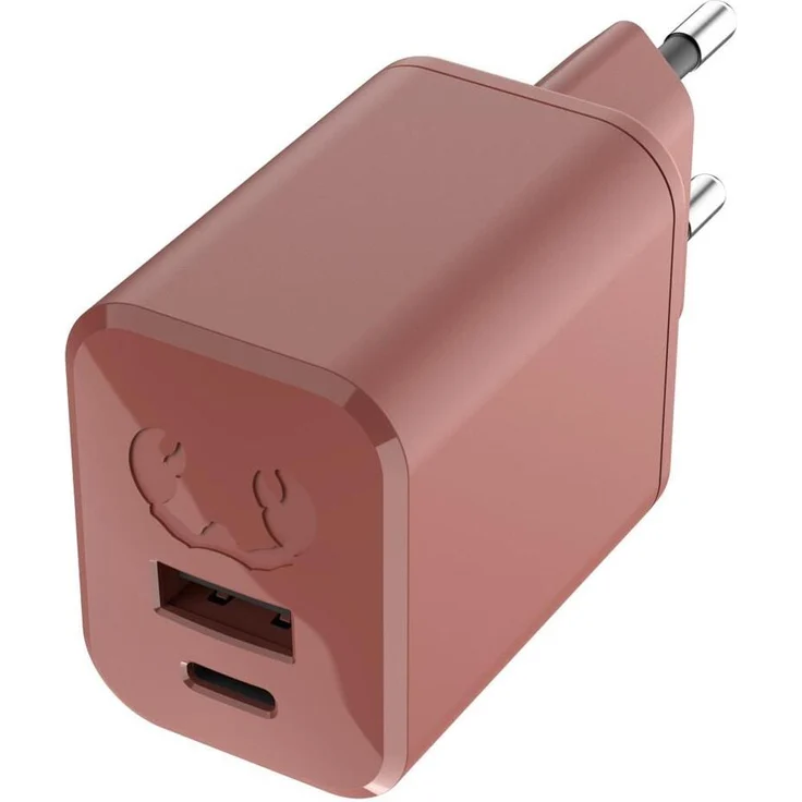 Fresh 'n Rebel USB-C+A Mini Charger PD 45W, kompakter Ladegerät in Safari Red