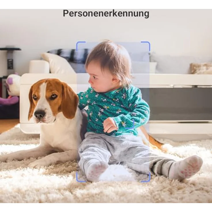 EZVIZ C6N Pro, 2K WLAN Überwachungskamera Innen, 360º PTZ mit Personenerkennung, Farbige Nachtsicht, Geräuscherkennung, Zwei-Wege-Audio, Auto-Cruise, Schwarz – Bild 4