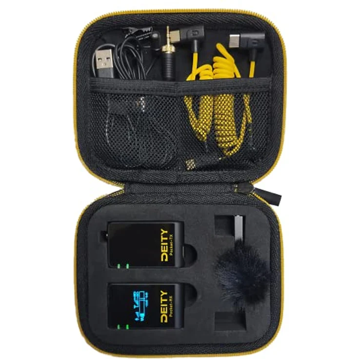 Deity Pocket Wireless schwarz, Mikrofon mit Doppelfunktions-Clips, OLED-Display und umfangreichem Zubehör – Bild 4