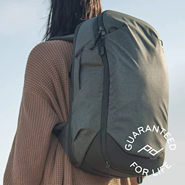 Peak Design Travel Backpack I (Fotorucksack, 30 l), Kameratasche, Grün - Robuster Tagesrucksack für kürzere Reisen und den Alltag, wasserdichtes Material aus recyceltem Nylon, inklusive Laptop- und Tabletfach – Bild 10