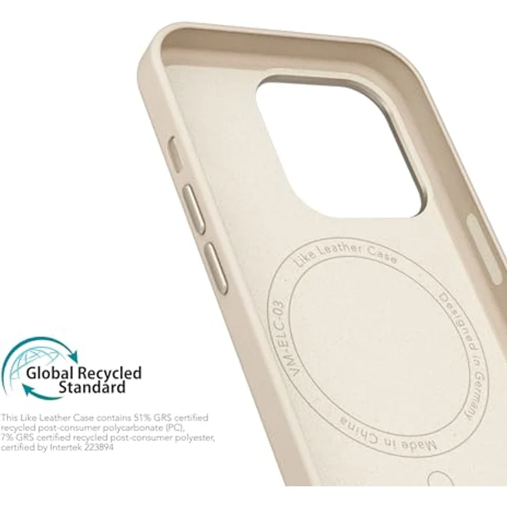 Vonmählen Like Leather Case Cover für Apple iPhone 16 Pro, cremefarben, versandkostenfrei – Bild 5