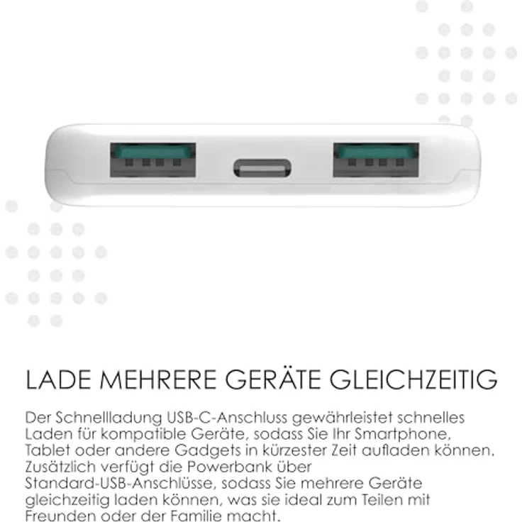Boompods OBI-SOLAR 10000 mAh Powerbank, Schwarz, mit zwei USB-Ausgängen und dualen Eingangsoptionen (USB-C und Micro-USB) – Bild 3
