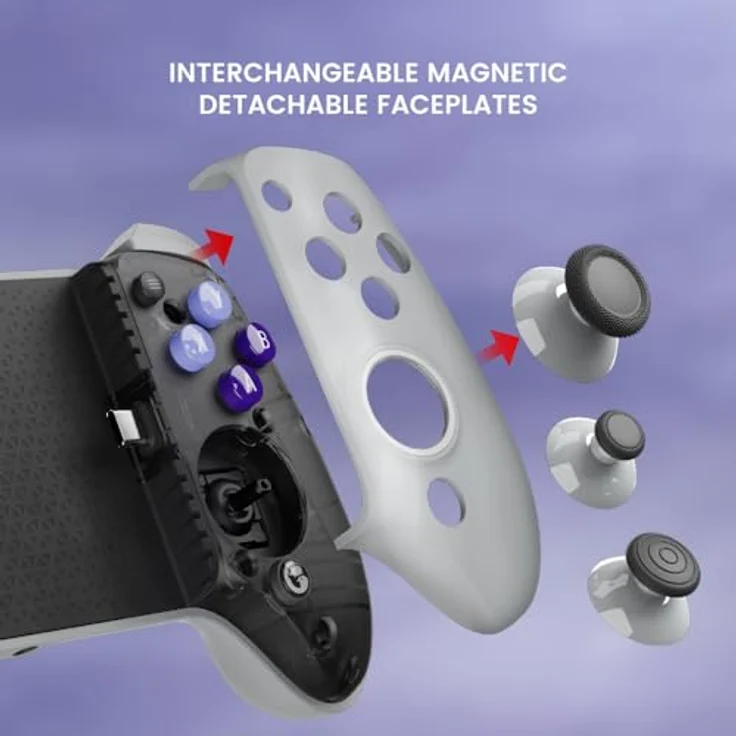 Gamesir G8 Galileo, Gaming Controller mit Hall-Effekt-Sensing-Sticks für präzise 360°-Steuerung, Silber-Schwarz – Bild 5