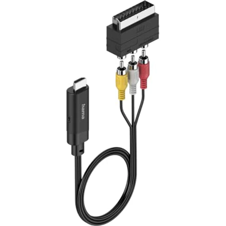 Hama AV-Konverter, Scart/Cinch auf HDMI™, Full-HD bis 1920 x 1080 mit USB-C-Adapterkabel – Bild 1