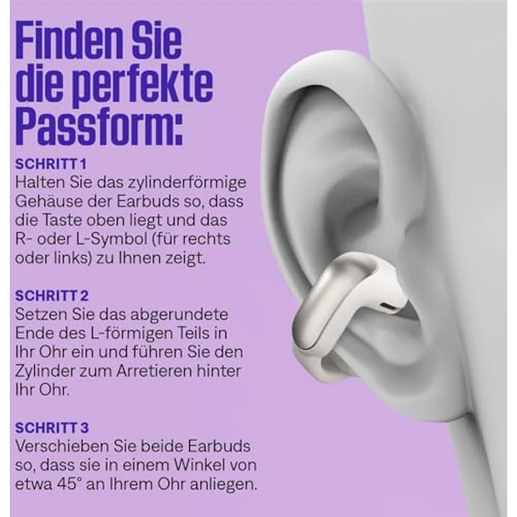 Bose Ultra Open Earbuds, Clip On Kopfhörer mit Bluetooth und OpenAudio Technologie, ergonomisches Open-Ear-Design – Bild 5