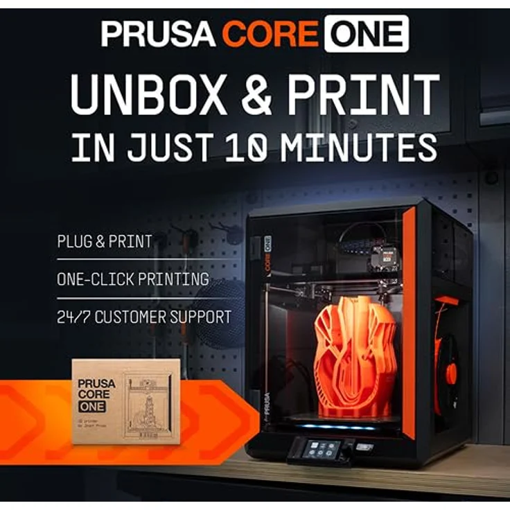 Prusa Core One 3D-Drucker mit CoreXY, geschlossener Kammer, Stahlrahmen und 250×220×270 mm Druckfläche – Bild 2