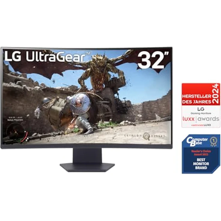 LG Electronics 32GS60QX-B.AEUQ UltraGear™ Curved QHD Gaming VA-Monitor 32" (80cm), 2560 x 1440, 1ms GtG, 180 Hz, HDR10, AMD FreeSync™ - Schwarz – Bild 2