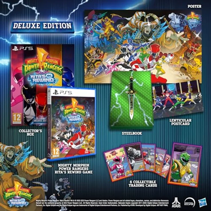 Atari Mighty Morphin Power Rangers: Ritas Rewind - Deluxe Edition - PS5 mit Steelbook, Sammelkarten und Poster im 90er-Jahre-Stil – Bild 2