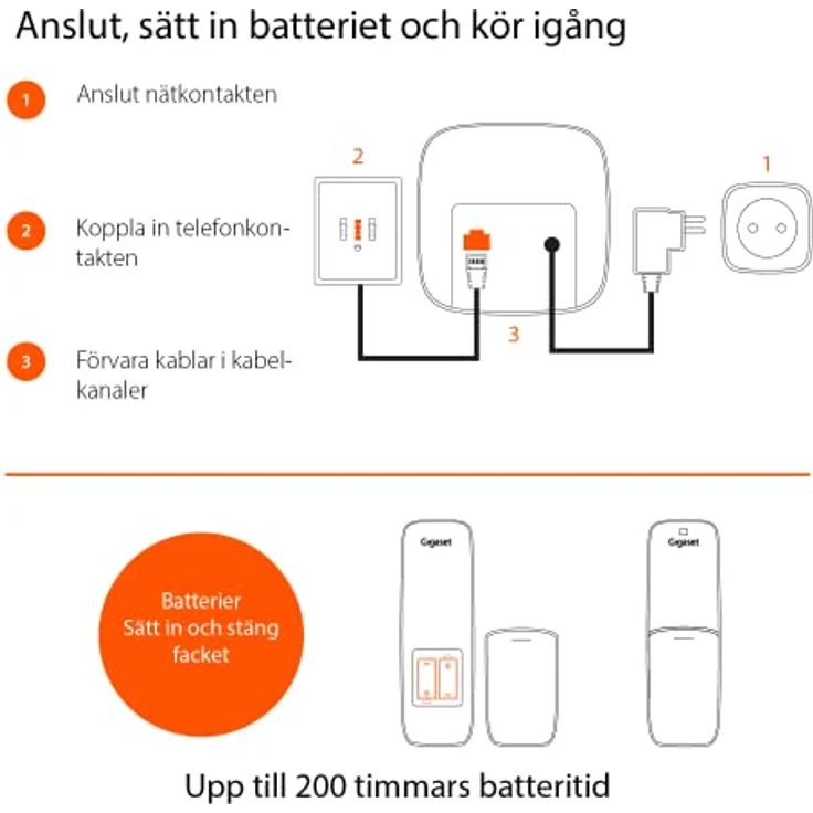 Gigaset A270 Duo Schnurlostelefon mit Rufnummernanzeige + zusätzliches Handset, DECT/GAP, schwarz – Bild 5