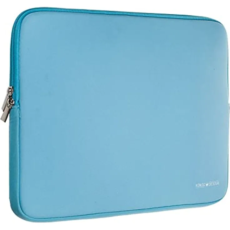 König Design Laptoptasche 13 Zoll, stoßfeste Notebookhülle aus Polyester, blau, für Apple MacBook und kompatible Laptops