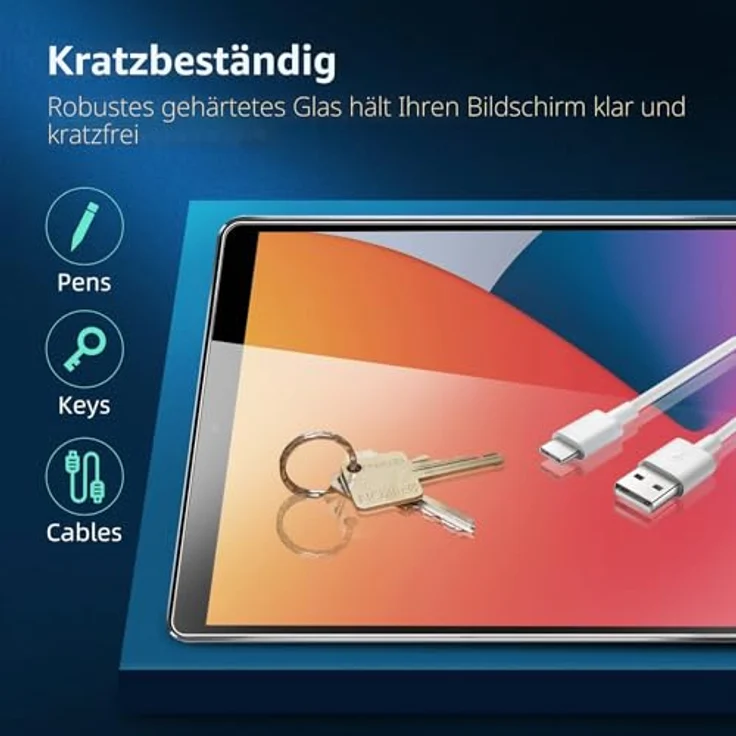 NEW'C Schutzfolie für iPad 9/8/7 10,2 Zoll, Panzerglas 9H mit Montagehilfe und anti-fingerprint Beschichtung – Bild 5