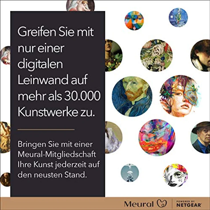 MEURAL Canvas II MC327WL Smart Art Digitale HD-Leinwand 48 x 74 cm (Weißer Rahmen, 27 Zoll, Gemälde & Fotografien in naturgetreuen Details wiedergegeben, NFT Crypto Art, WLAN mit App) - Preisvergleich – Bild 3