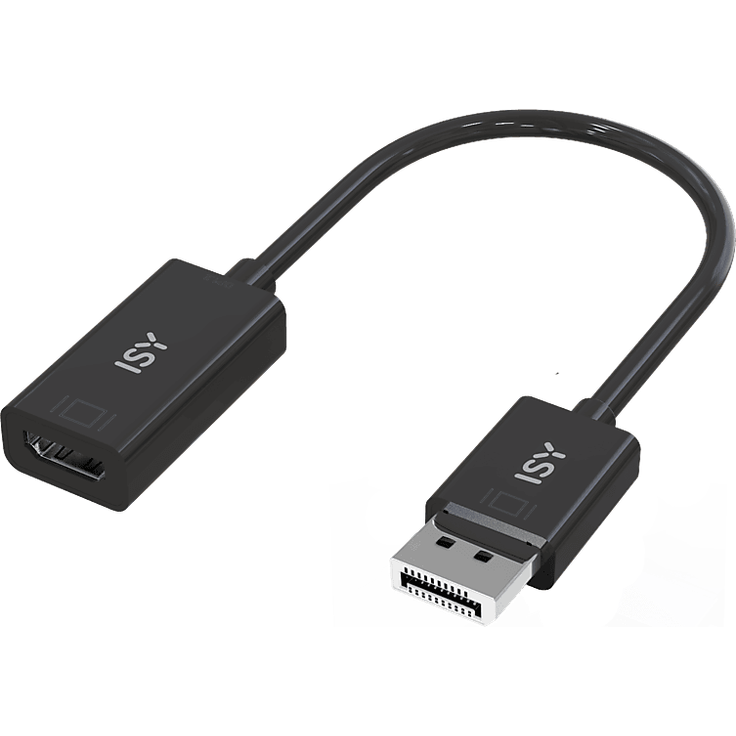 ISY IDP-2000 DisplayPort zu HDMI Adapter, Schwarz