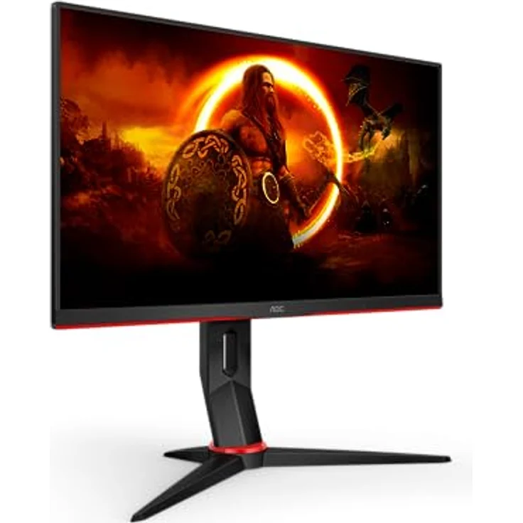 AOC Gaming Q24G2A - 24 Zoll QHD Monitor, 165 Hz, 1 ms MPRT, FreeSync Premium, G-Sync comp, (2560x1440, HDMI, DisplayPort) schwarz/rot – Bild 3