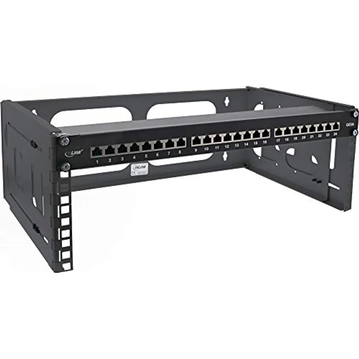 InLine 19'' Rack zur Wandmontage, 4HE, 24-40cm Tiefe, Schwarz – Bild 3