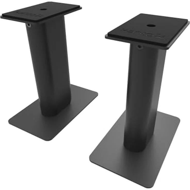 Kanto SP9 Universal Desktop Speaker Stands – 9 Zoll – 2 Stück – Stahl (schwarz) - Verbesserte Klangqualität und universelles Design – Bild 1
