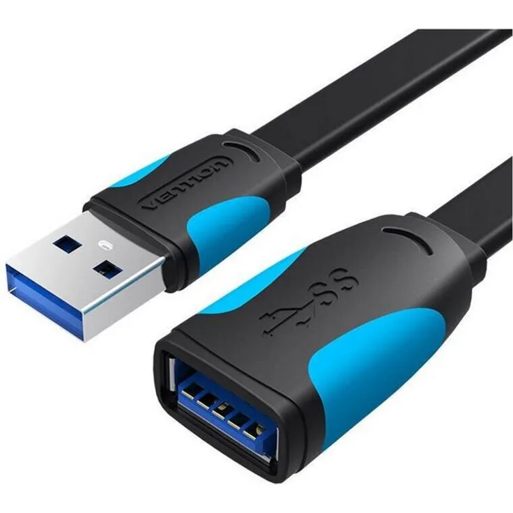 VENTION USB 3.0 Verlängerungskabel 1,5 Meter, A-Stecker auf A-Buchse, hohe Übertragungsgeschwindigkeit bis zu 4,8 Gbit/s, korrosionsbeständige vergoldete Stecker