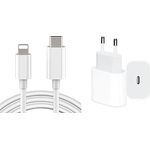 Ventarent Device Refreshing + Leasing Schnell Ladegerät kompatibel mit iPhone 14 13 12 11 XS XR 8 Pro Max Plus SE 20W USB C auf Lightning Adapter PD.