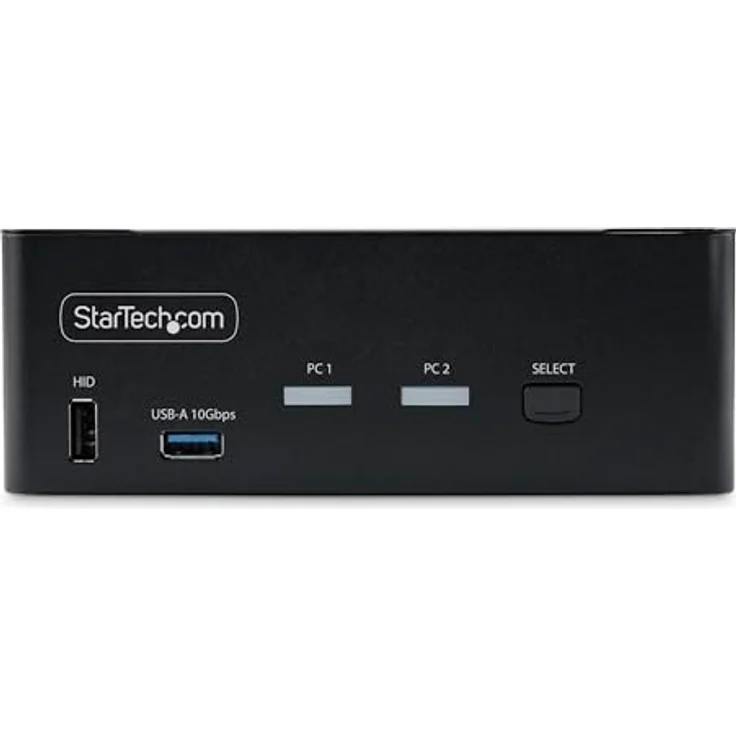 StarTech.com 2-Port Dual-Monitor DisplayPort KVM Switch, DP 1.4, 8K 60Hz / 4K 144Hz, 2X USB 3.2 10Gbps Ports, KVM Umschalter, Schwarz – Bild 5