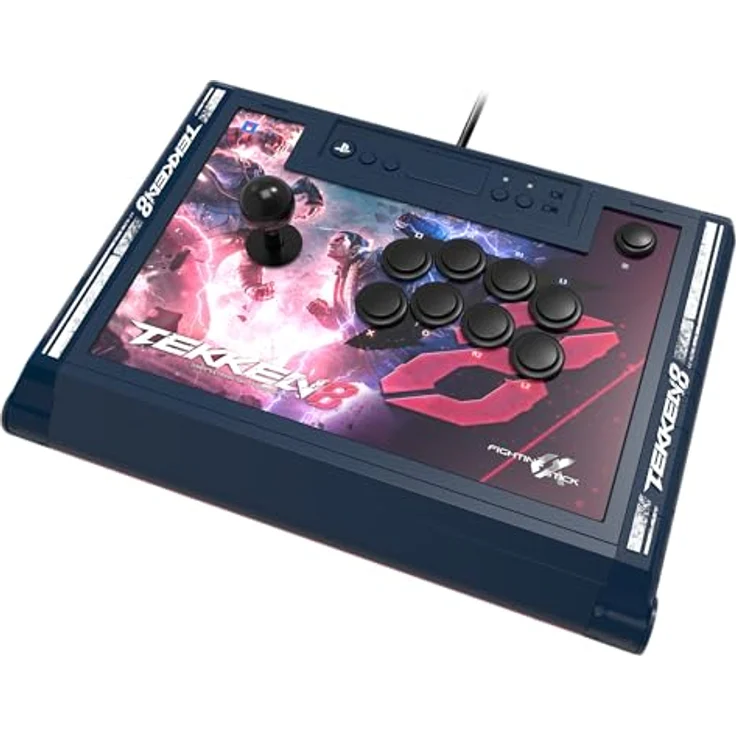 HORI Fighting Stick Alpha - Tekken 8, Gaming Controller für PS4, PS5 und PC mit individuell anpassbarem Gehäuse, Mehrfarbig – Bild 1