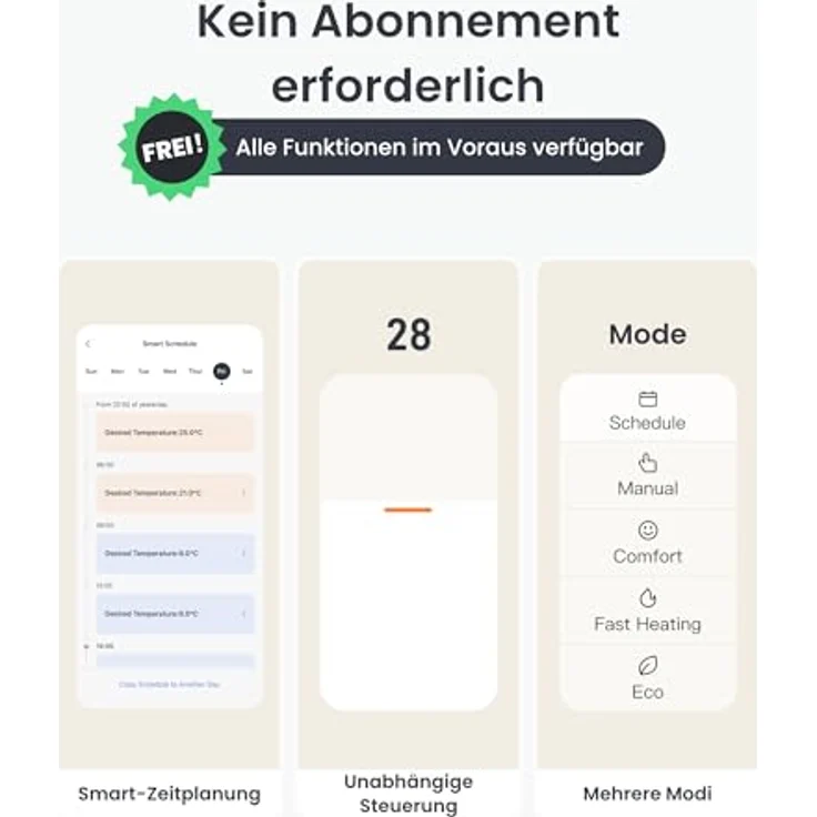 SwitchBot Smart Heizkörperthermostat, Bluetooth-Thermostat mit App-Steuerung, Zeitplanung, Energiekosteneinsparung, einfache Installation, kompatibel mit Alexa und Apple Home – Bild 5