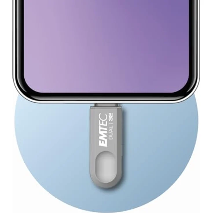 Emtec USB3.2 Typ-C Dual D280, 32 GB, eleganter und kompakter Doppelstick, blau – Bild 5