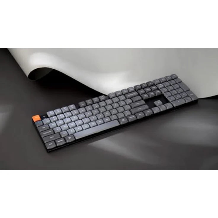 Keychron K5 Max, Ultraflache kabellose mechanische Tastatur mit QMK/VIA Programmierung, 3-Modus Bluetooth/2.4 GHz/Kabel, Low Profile Gateron Red Switch, PBT Tastenkappen, weiße LED – Bild 5