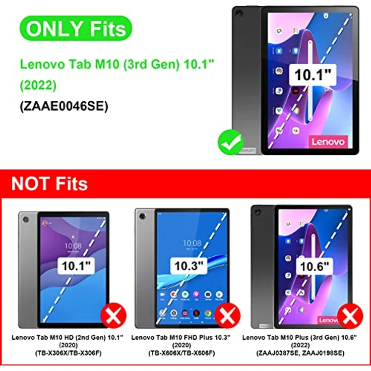 Fintie Tastatur Hülle für Lenovo Tab M10 (3rd Gen) 10,1 Zoll 2022 TB328, Slim Schutzhülle mit abnehmbarer Deutscher QWERTZ Bluetooth Tastatur, Schwarz – Bild 2