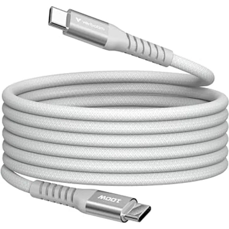 Verbatim Sync & Charge Cable USB-C to USB-C 100W Magnetic 120 cm - Grey, USB Kabel
