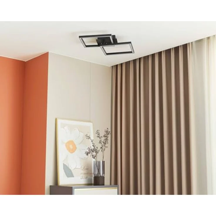 Lucande LED Deckenlampe dimmbar über Wandschalter, LED Deckenleuchte Wohnzimmer 25,5W warmweiß – Bild 4
