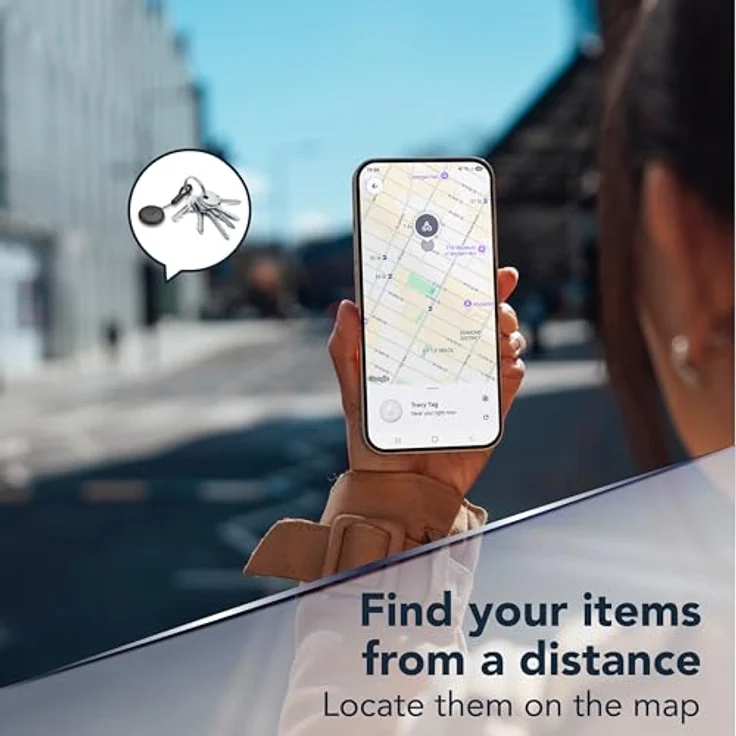 Cellularline Tracy Tag BTTRACYTAGANDROIDK, Bluetooth Tracker mit GPS-Ortung für Android, schwarz – Bild 3