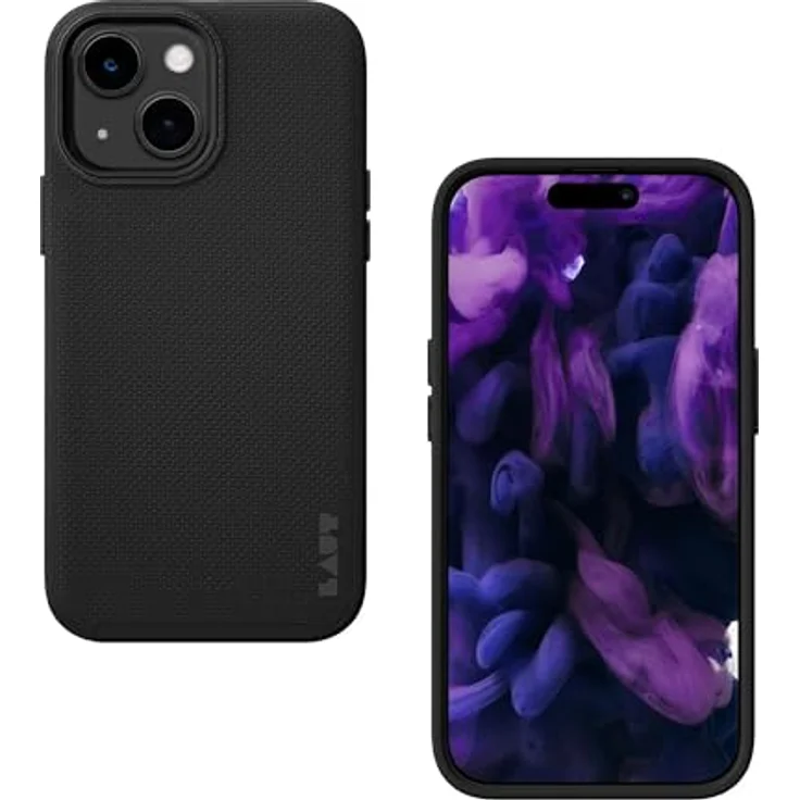 LAUT Shield Hülle für iPhone 15 (6.1") – 14ft Aufprallschutz, doppellagiger Schutz, kompatibel mit MagSafe, kratzfest, schwarz – Bild 3