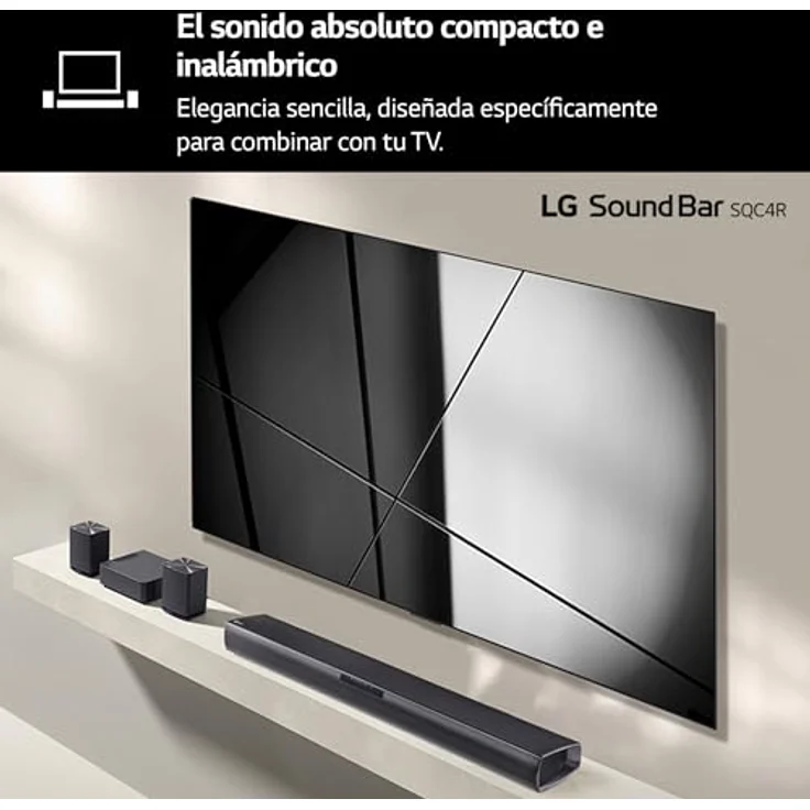 LG SQC4R Intelligente Soundbar, 220 W, Dolby Digital, LPCM-kompatibel, Bass-Equalizer, 4.1-Kanäle, Schwarz – Bild 2