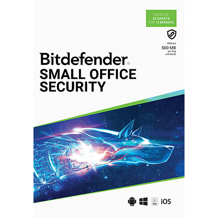 Bitdefender Small Office Security, Antivirenprogramm für 20 Geräte, 12 Monate, umfassender Echtzeitschutz und Multi-Layer Ransomware-Schutz