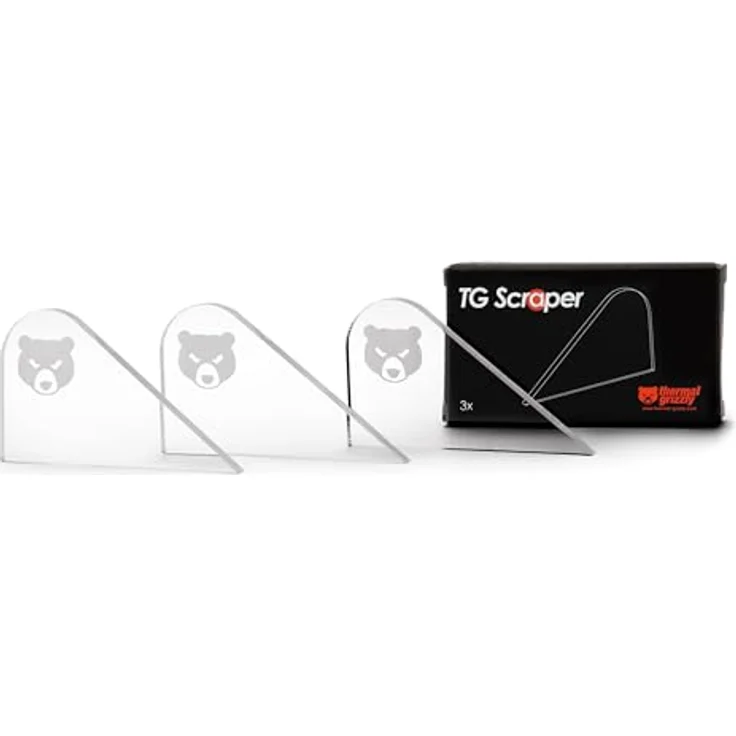 Thermal Grizzly TG Scraper, Präzisionsschaber aus Acrylglas, 3 Stück für PC-Kühlung – Bild 1