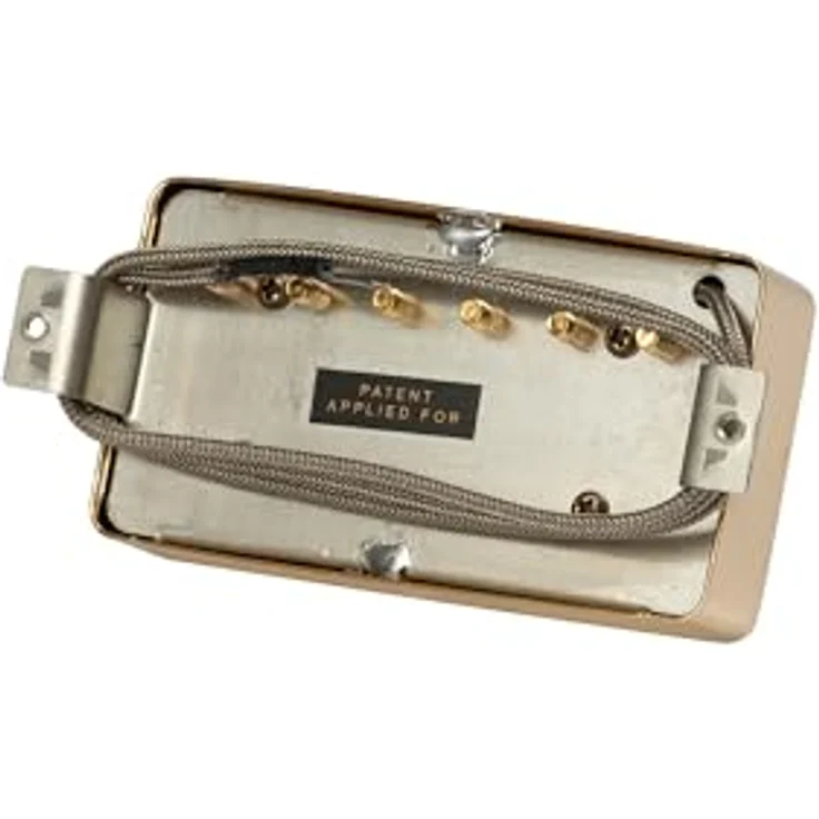 Gibson Custombucker Gold Set, Humbucker Tonabnehmer für E-Gitarre, PAF Konstruktion, Hals- und Stegposition, Vintage Output 8K, Alnico 3 Magnet, goldene Kappen, ungewachst, Made in USA – Bild 4