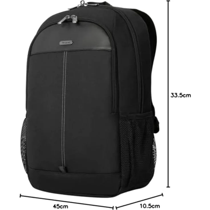 Targus Classic Backpack, Notebook Rucksack bis 40,6 cm (16 Zoll), schwarz, mit gepolstertem Hauptfach und Trolley-Gurt – Bild 11