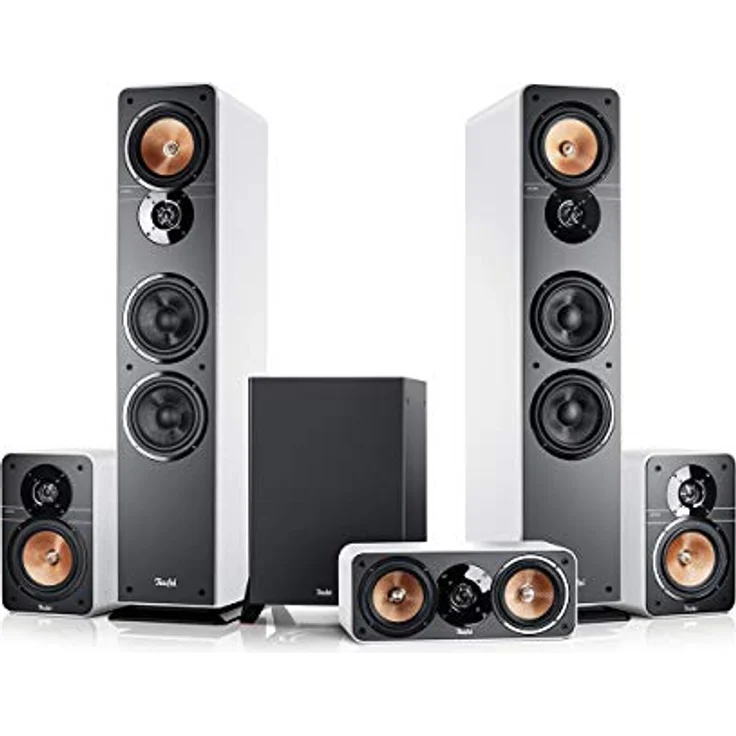 Teufel Ultima 40 Surround 5.1-Set - Heimkino Lautsprecher 5.1 Soundanlage Kino Raumklang Surround Subwoofer Movie High-End HiFi - schwarz/weiß – Bild 1